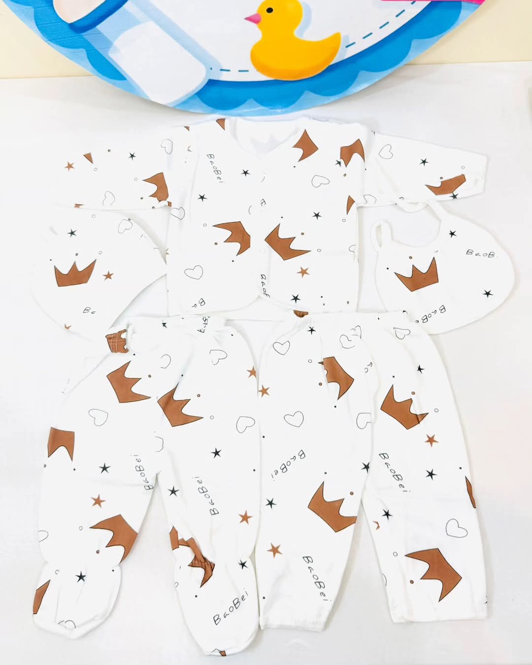 New Born Baby Dress- Crawn - 5pcs - NBD02