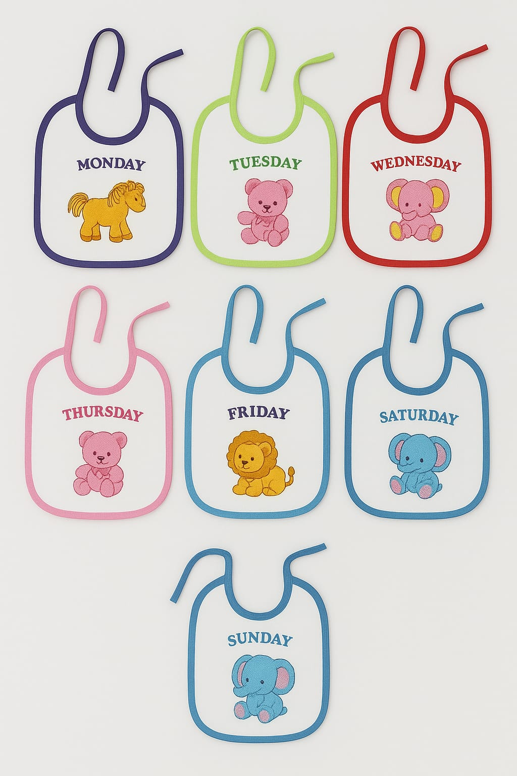 Baby Bibs- 7 Pcs - BIB01