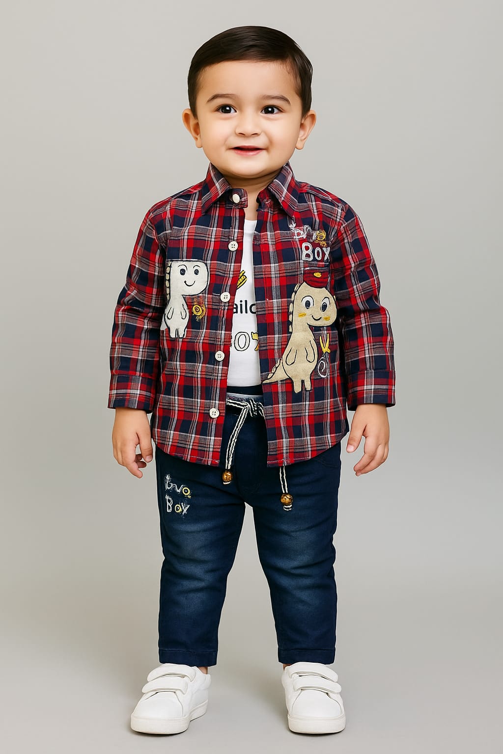 Baby Boy Dress - Dino - 3 Pcs  - BBD20