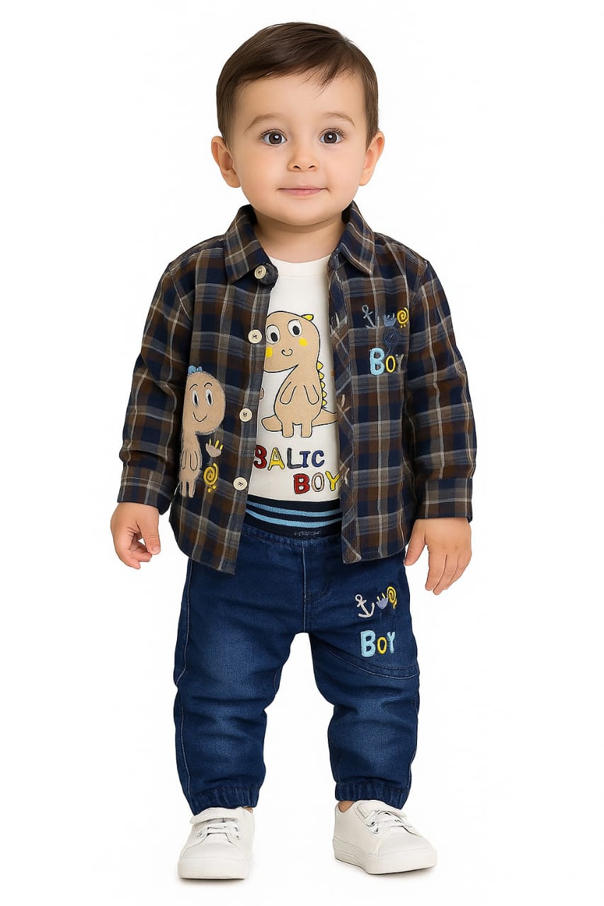 Baby Boy Dress - Dino - BBD09