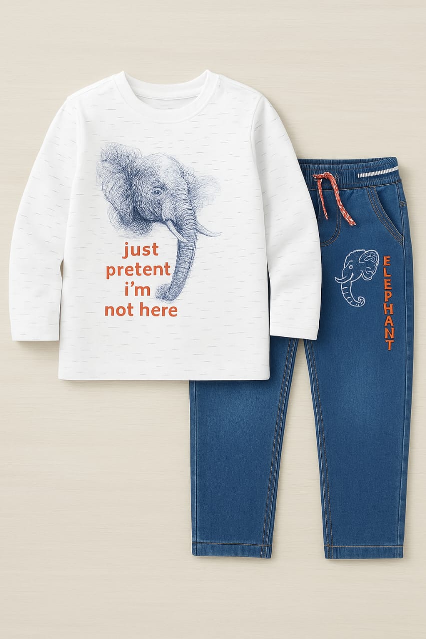 Baby Boy Dress - Elephant - BBD11