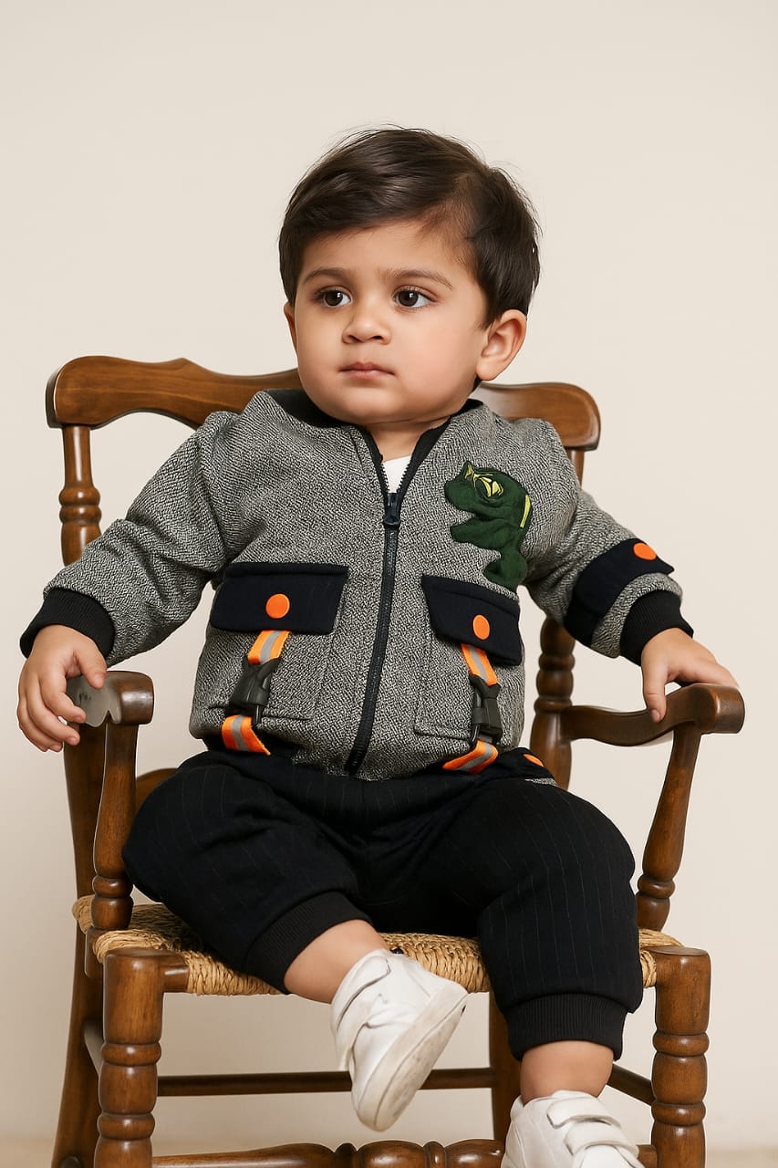 Baby Boy Winter Dress -  Dino - BBW05