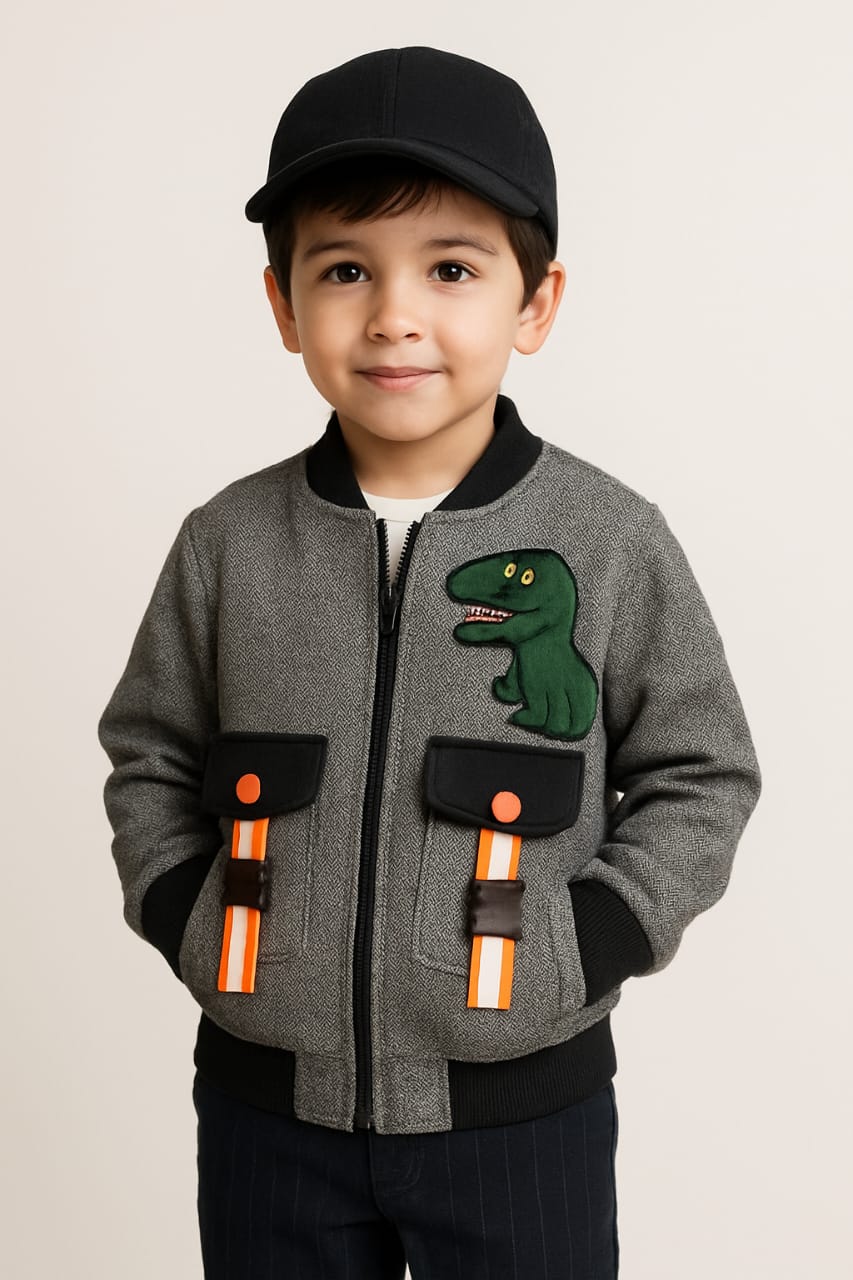Baby Boy Winter Dress -  Dino - BBW05