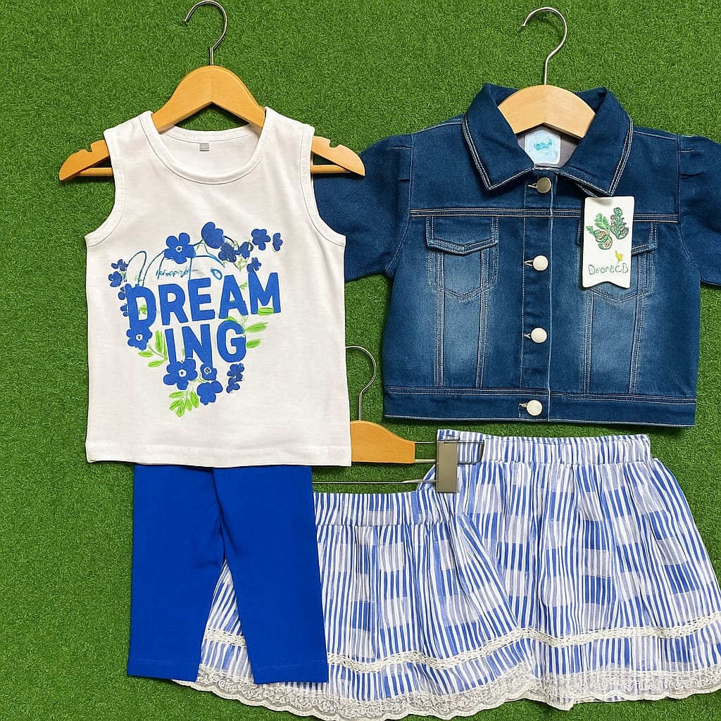 Baby Girl Dress- Denim - BGD01