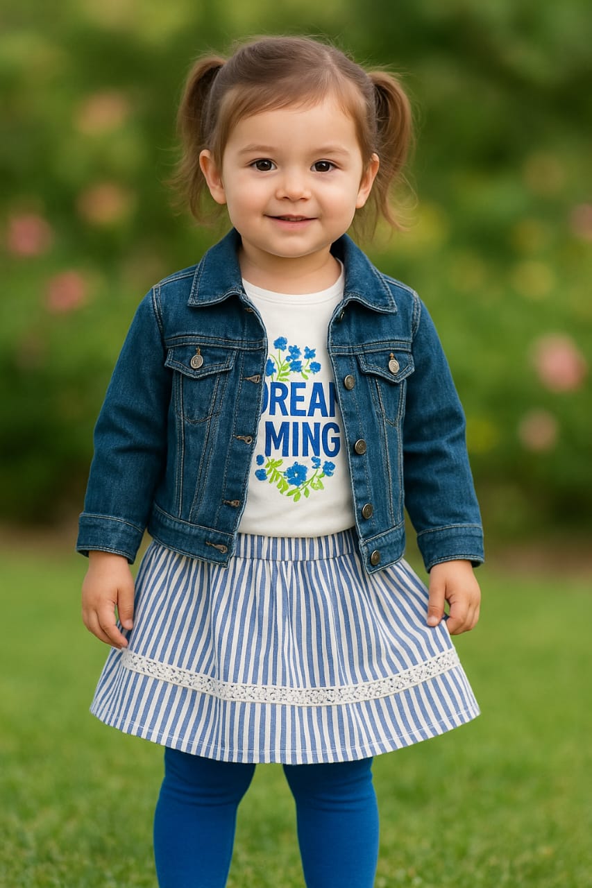 Baby Girl Dress- Denim - BGD01