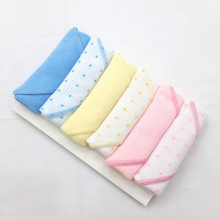 Baby Face Towels - 6 Pcs - Dots - BFT01