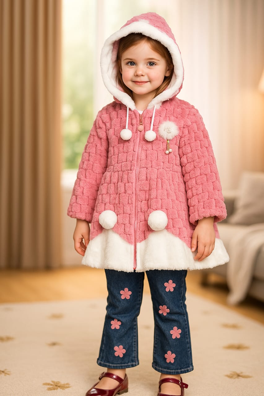 Baby Girl Winter Dress - Fur  Coat - BGW15