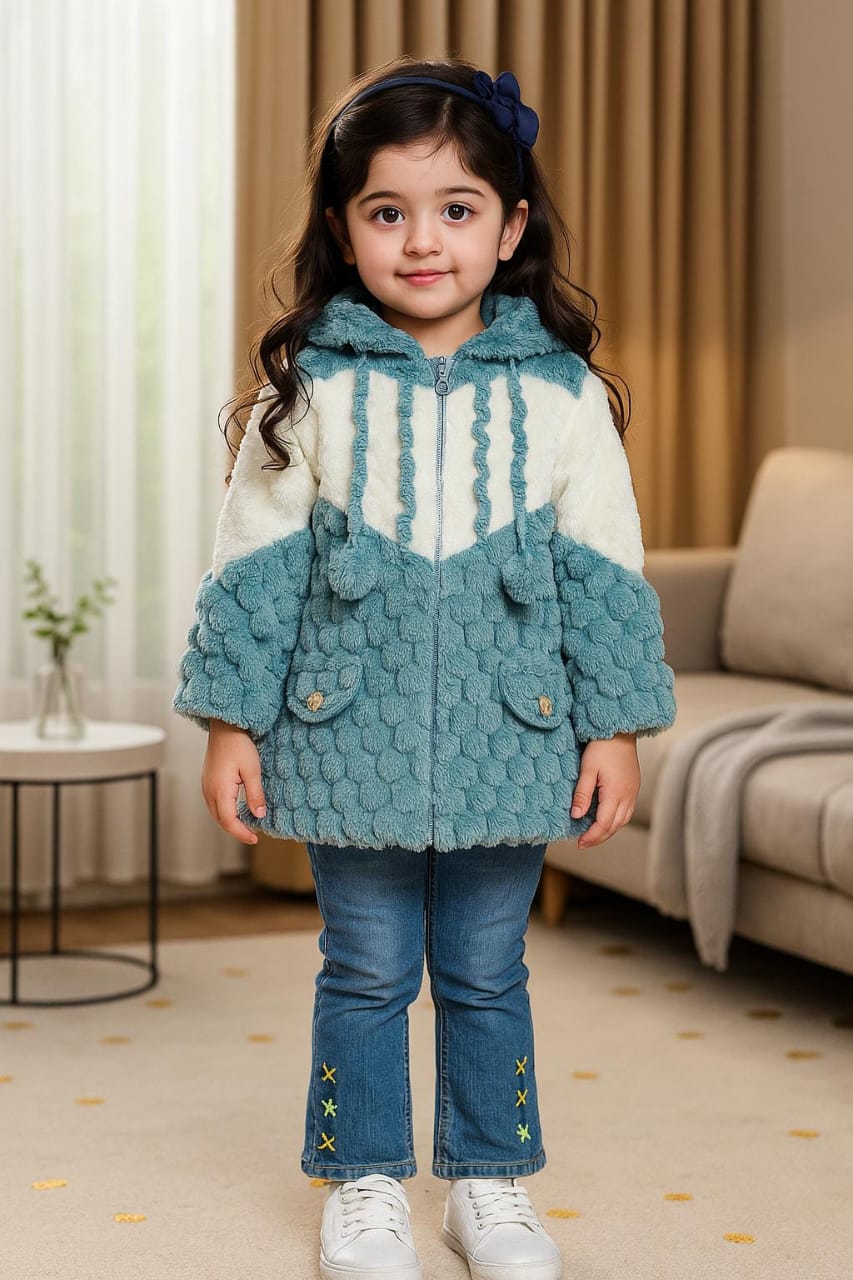 Baby Girl Winter Dress - Grey  - BGW17