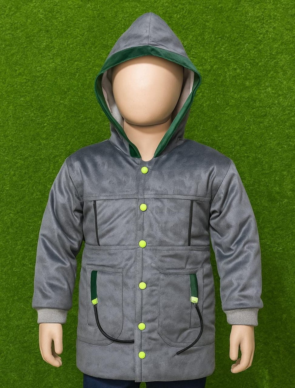 Boys Winter Hoodies -  Grey - BH02
