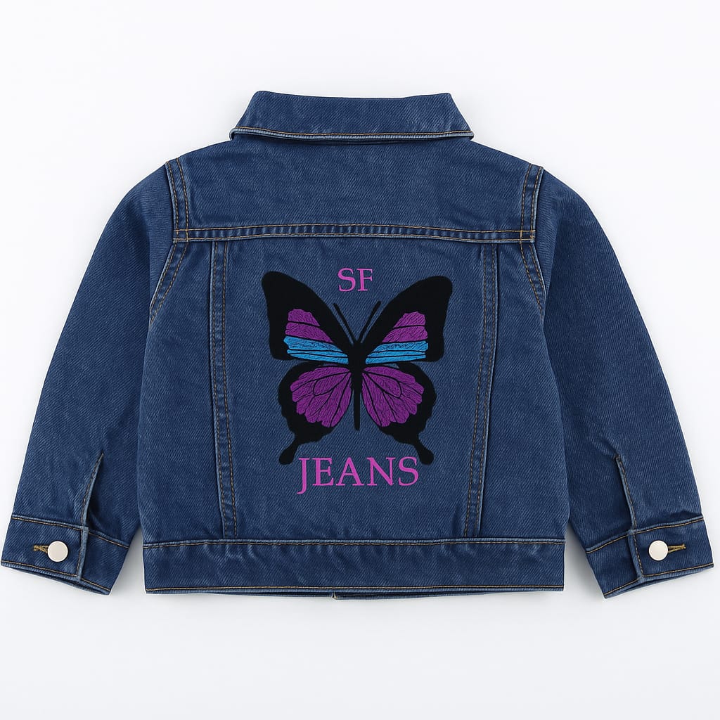 Girls Jeans Jackets - Butterfly - KJ03