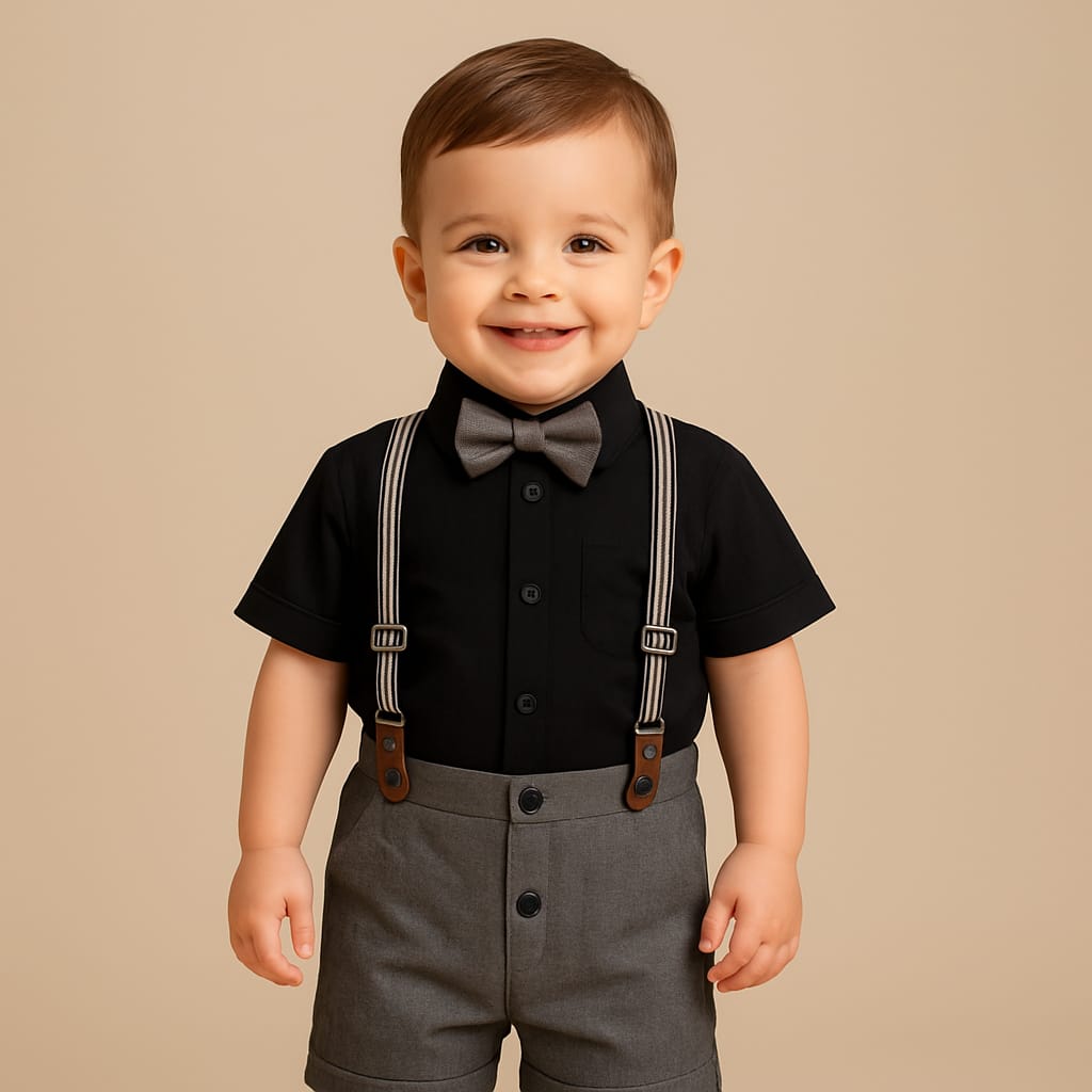Kids Romper - Bow Tie - KR05