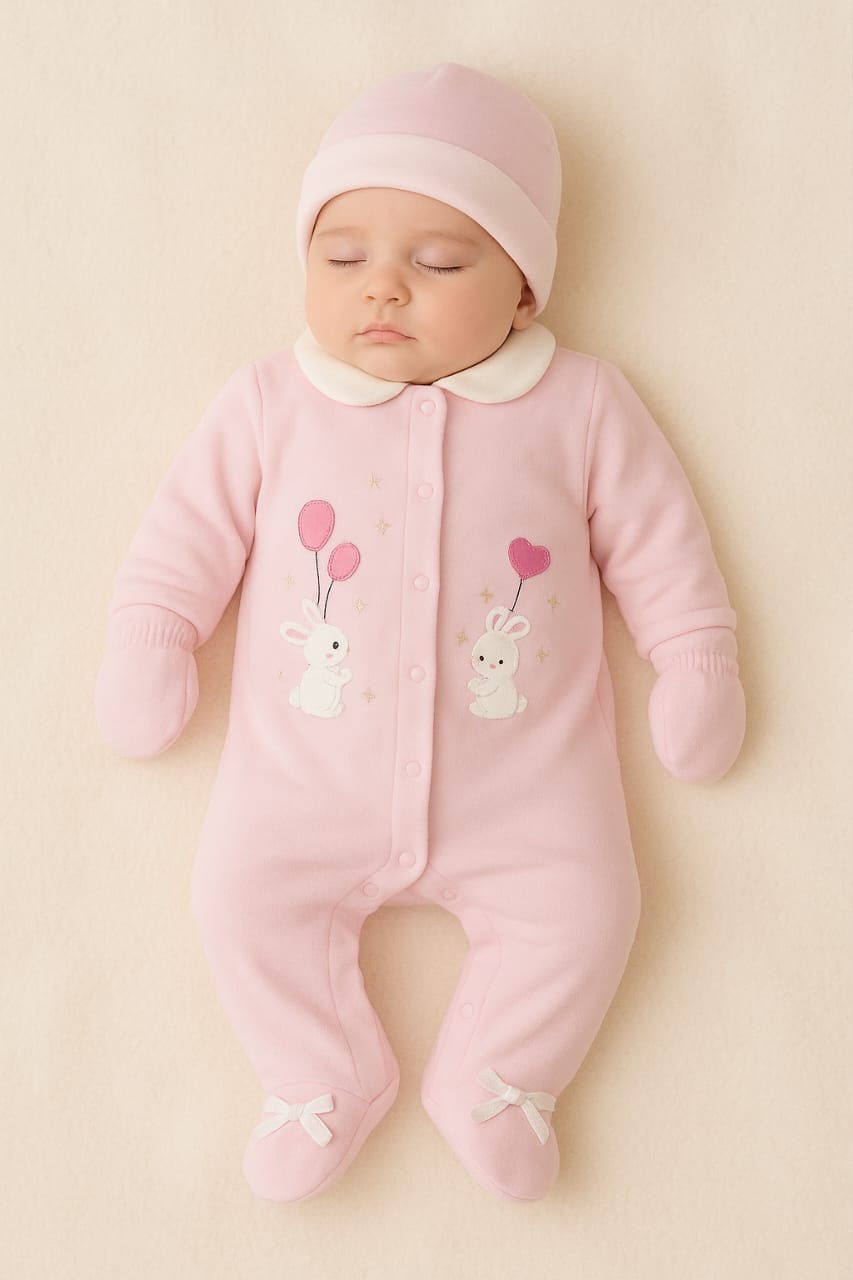 Kids Winter Romper - Hearts  - KR11