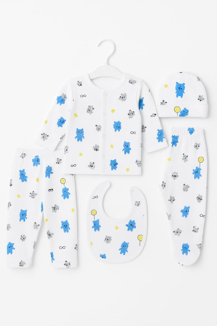 New Born Baby Winter  Dress - Baloon - 5pcs - NBD12