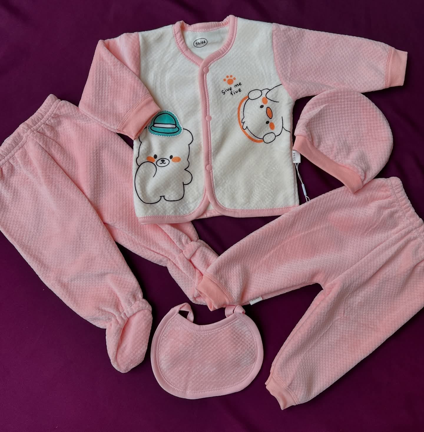 New Born Baby Winter  Dress - Bear - 5  Pcs - NBD15