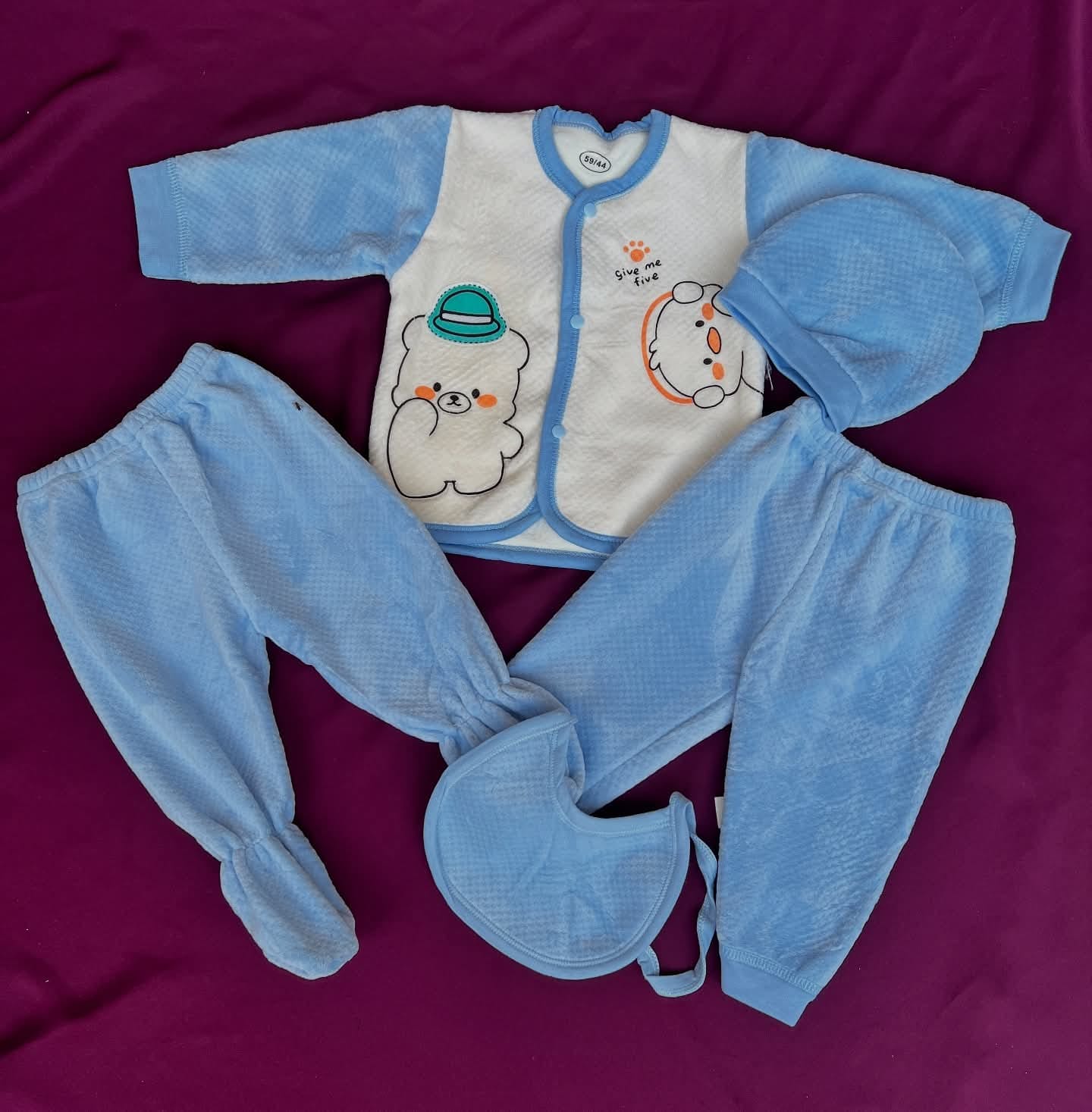 New Born Baby Winter  Dress - Bear - 5  Pcs - NBD17