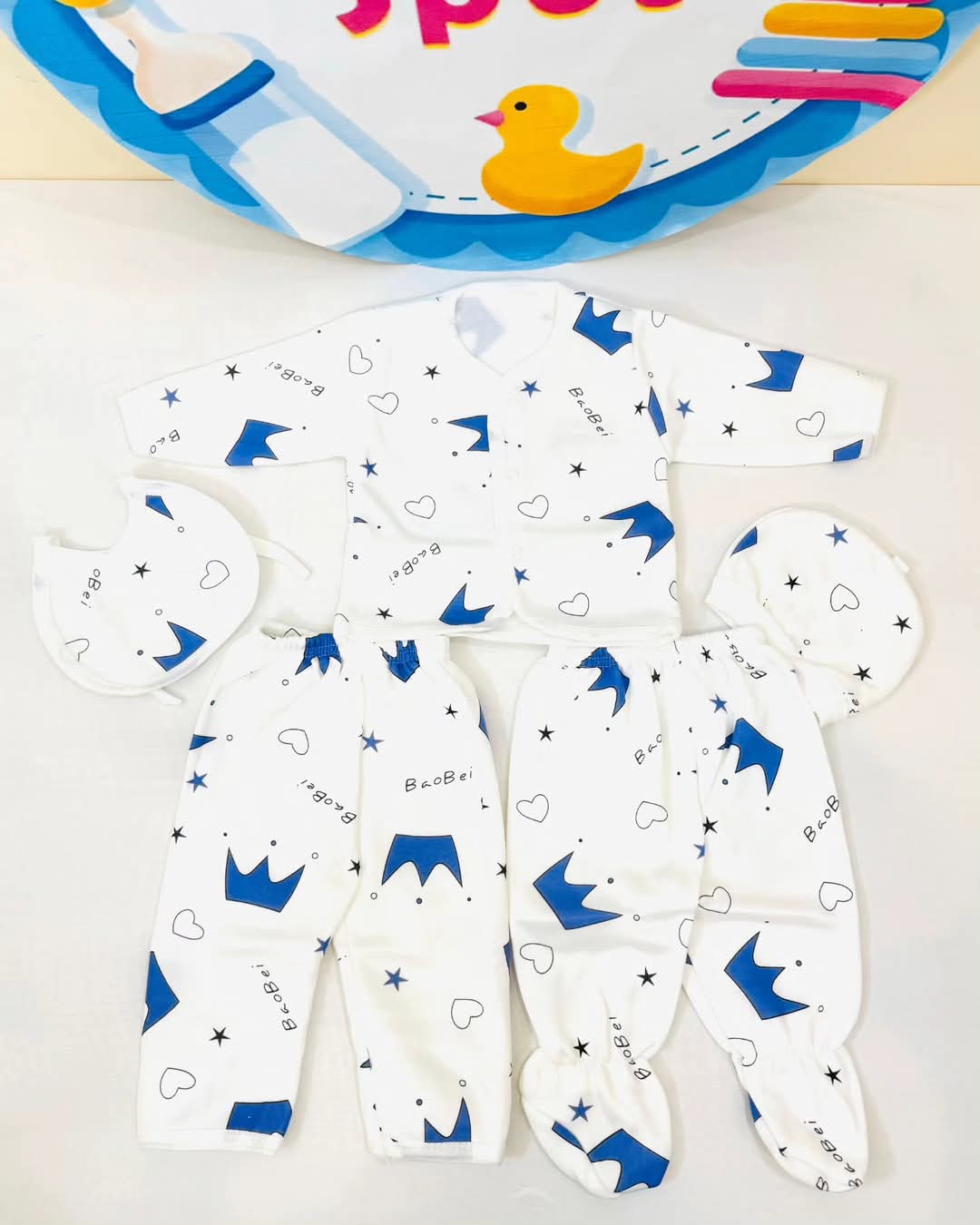 New Born Baby Dress- Crawn - 5pcs - NBD01