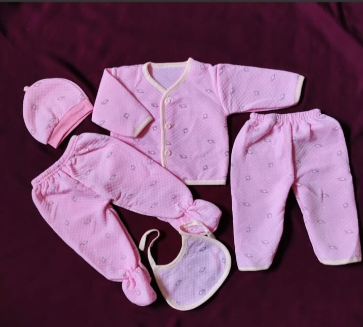 New Born Baby winter  Dress- Seed - 5pcs - NBD04