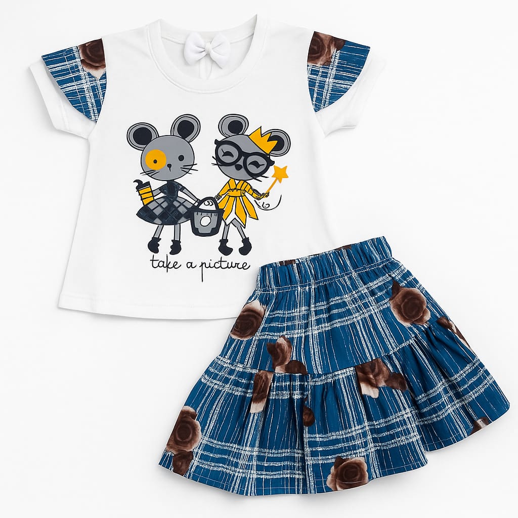 New Born  Baby Summer Dress - Skirt - 2pcs - NBS02