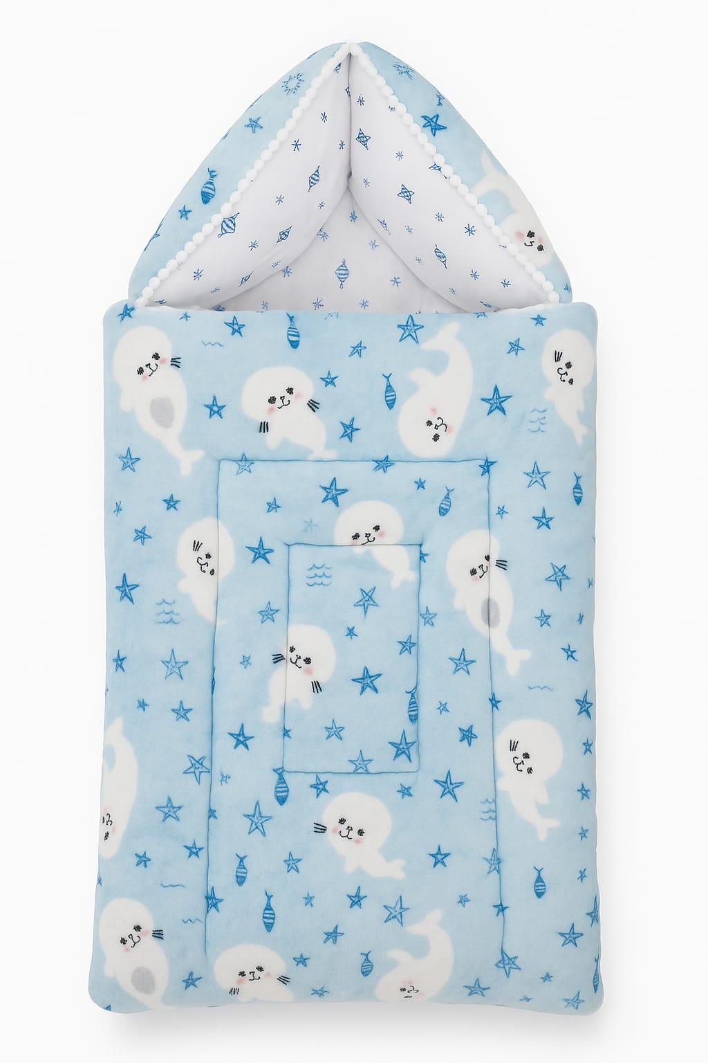 New Born Baby Carry Nest - Velvet -  Star - CN04