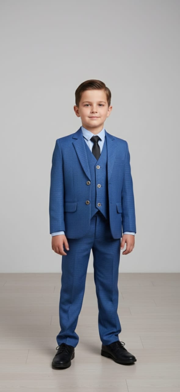 Boys Coat Pant -  Blue   -  BCP06