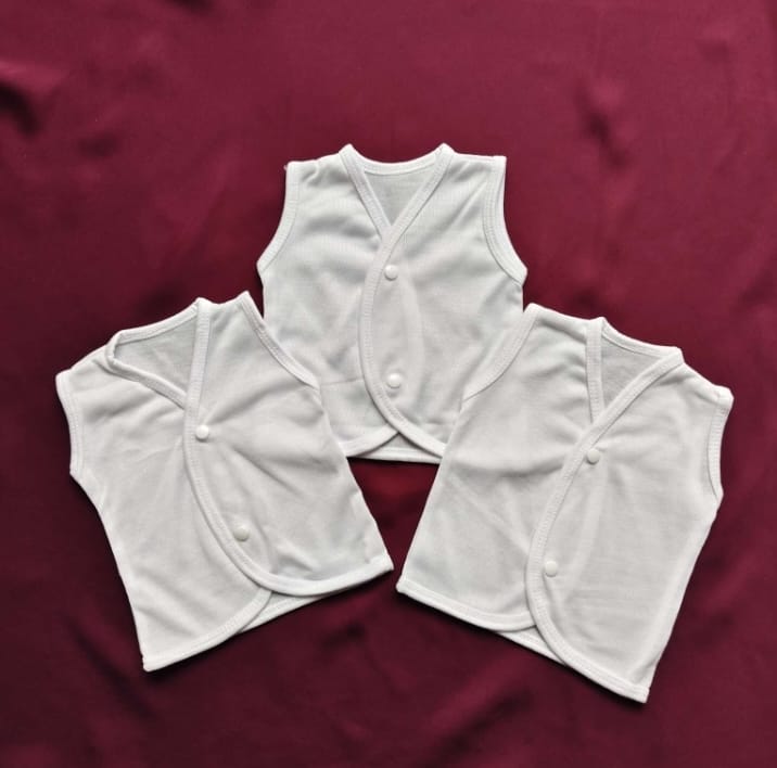 Summer Baby Inner Vests - 3Pc - Button- IN01