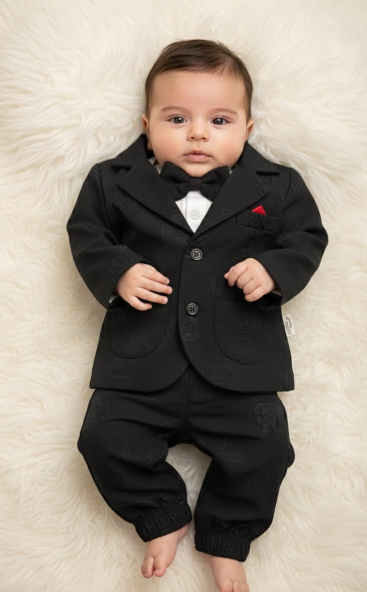 Baby Boy Dress - 3 pcs  -  Coat  - BBD32