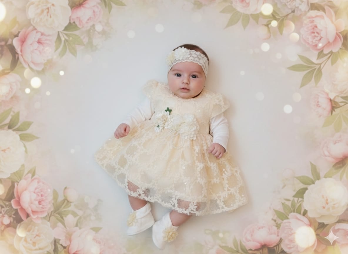 Baby Girl Fancy Frok  - New Born - Gift Set  -  GFF06