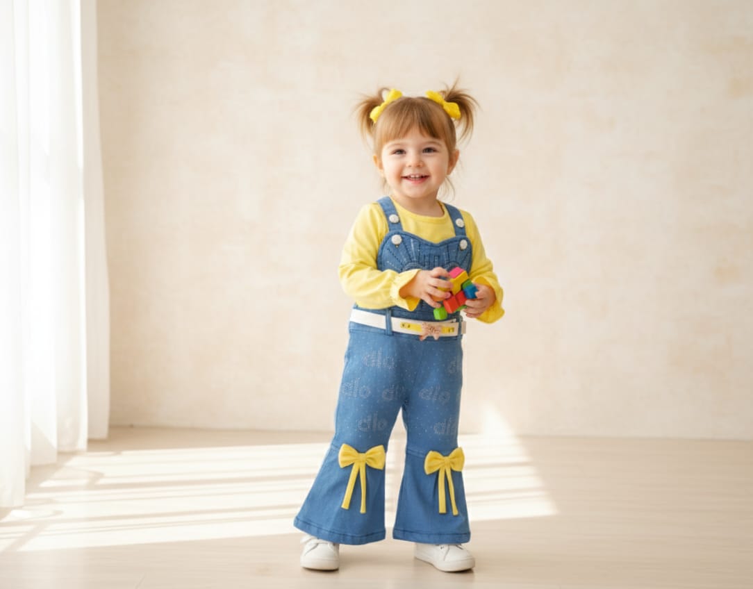 Kids Summer Romper  -  Bow -  KR20