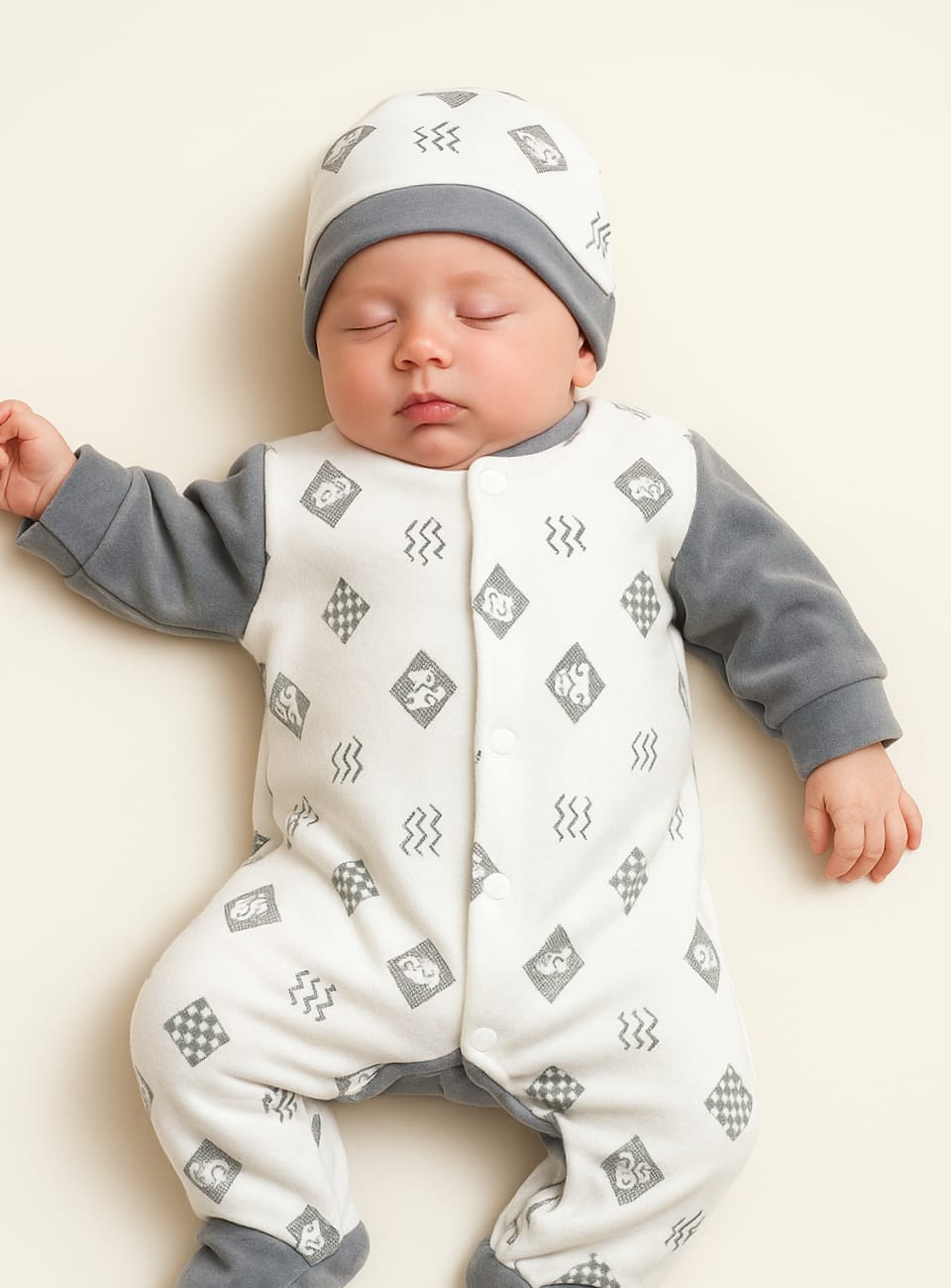Kids Winter Romper -  Grey  - KR15